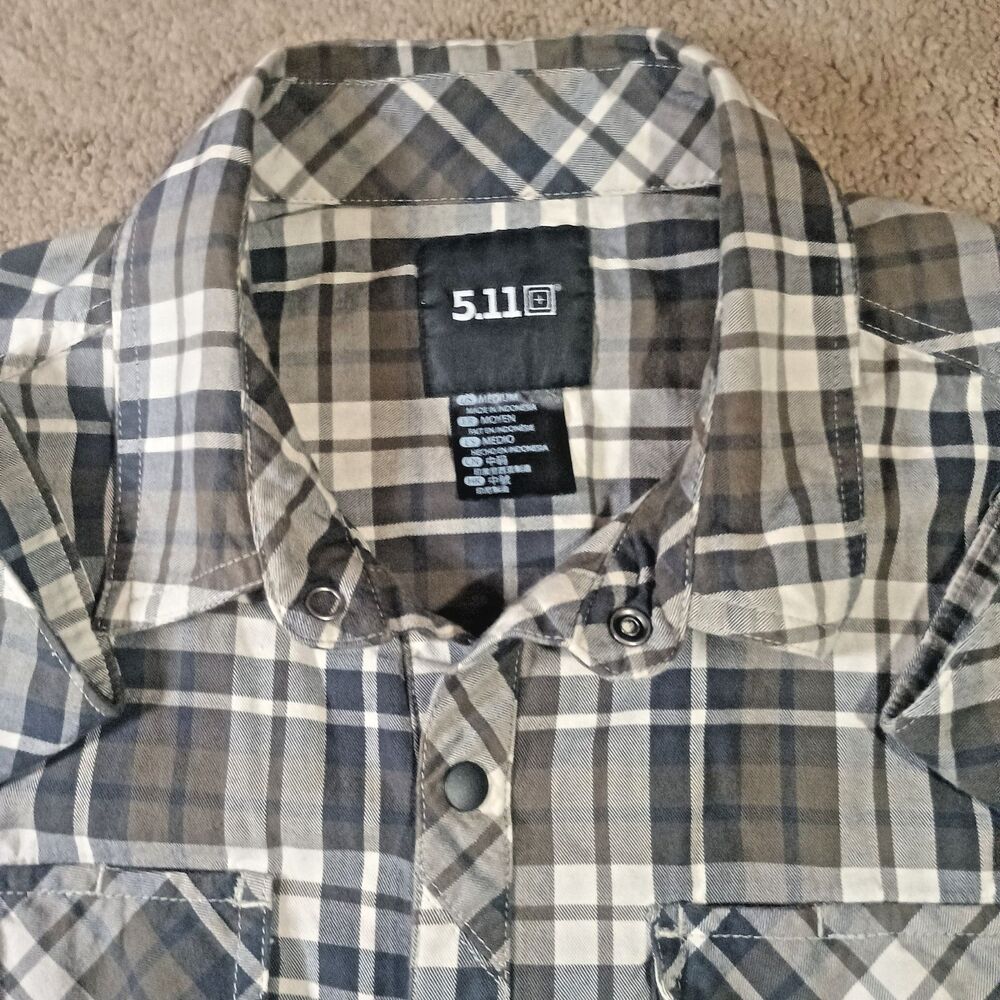 Bundle of 2 Shirts 511 Tactical Gunner Plaid Shirt Mens Medium Tactical Snap